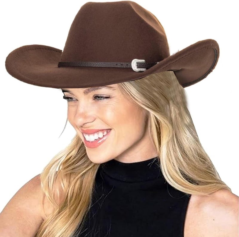 UTOWO Vintage Western Cowboy Hat for Men Outback Cowgirl Hat M/L - Image 2